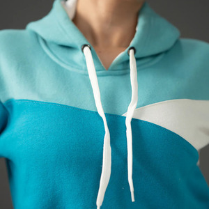 Sweat-shirt à capuche oversize pour femme PENTO INDUSTRY, couleur unie, épaules tombantes, manches longues, en molleton de coton anti-boulochage, avec poches - Product Image 6