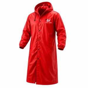 Custom Logo Waterproof Long <b>Rain</b> <b>Coat</b> Hooded PVC/PU Windproof Outdoor Fishing Workwear Unisex All Seasons <b>Rain</b> Poncho - Product Image 1