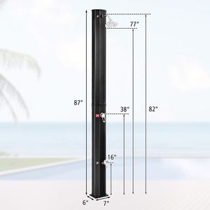 Doccia Solare da Esterno con Altezza Regolabile 7.2 Piedi, Riscaldamento Ecologico - Product Image 3