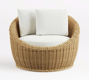 Elegant <b>Lounge</b> <b>Chair</b> With Cushions Elegant Woven Accent <b>Chair</b> Boho Home Seating Furniture OEM ODM Wholesale - Product Image 1