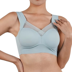 Sujetador deportivo sexy para mujer de talla grande, ajustable, cómodo, sin costuras, con copas delgadas, transpirable, ropa interior para uso diario, OEM - Product Image 1