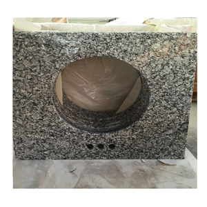 Piano <span class=keywords><strong>Cucina</strong></span> Prefabbricato in Granito Bianco Ondulato con Bordo Semi-Bullnose - Product Image 3