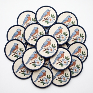 Écusson brodé en forme de couronne de saule en diamant, direct usine, badges de guirlande de feuillage pour kimonos et vestes - Product Image 6