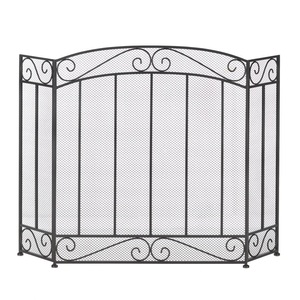 High Selling Outdoor Garden Decoration Foldable Fireplace Accessories Spark Screen Metal <b>Iron</b> Fire Pit <b>Wire</b> <b>Mesh</b> Screen - Product Image 3