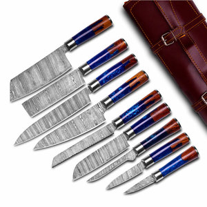 Ensemble de couteaux de cuisine en acier Damas de luxe, couteaux de chef professionnels, qualité supérieure, construction durable, idéal pour la cuisine - Product Image 4