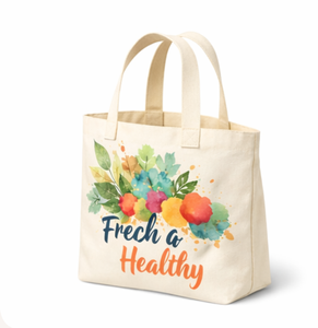 COTTON VOYAGE Custom Logo Organic Cotton Canvas <b>Large</b> Geometric Tote <b>Bag</b> <b>Shoulder</b> Length Handle Recyclable Reusable Shopping <b>Bag</b> - Product Image 2