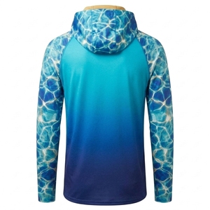 Vêtements de sport personnalisables UPF 50 imperméables, respirants, coupe-vent, pour la pêche, sweat à capuche en polyester à manches longues pour homme - Product Image 2