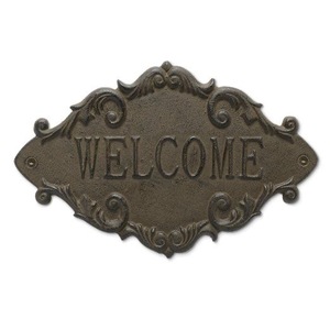 Plaque murale rectangulaire en métal rustique pour salle de bain, décoration intérieure, design de lettres - Product Image 5