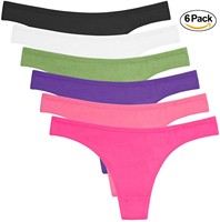 Celana Dalam Wanita Model Thong Berbahan Katun dengan Renda, Bernapas, Lembut, Elastis, Kontrol Ringan, Pinggang Rendah, Minimalis, Setengah Slip, Rajutan