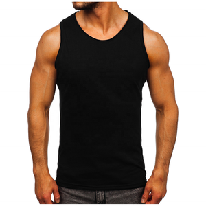 Men's Workout Bodybuilding Muscle OEM Customizable Logo Cut Off Solid Color Shirt Sleeveless Gym <b>Tank</b> <b>Tops</b> Vest with puff print - Product Image 5