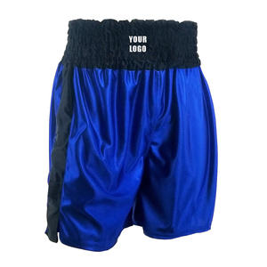 Pantalones Cortos de Muay Thai Tradicionales con Bordado de Marca Personalizada, Acabado Satinado de Lujo, Pantalones Cortos Profesionales para Combate de Boxeo Muay Thai en Venta - Product Image 4