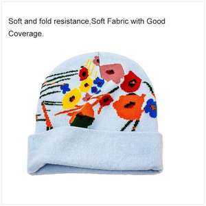 Bonnet unisexe en coton avec pompon orange, motif camouflage, 56-58 cm, respirant, imperméable, décontracté, pour le ski et les activités de plein air - Product Image 5