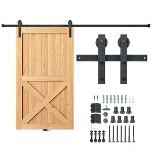 Kit Ferramenta per Porta Scorrevole a Binario Rinforzato da 3 Metri, Capacità di Carico 150 kg, per Porte Singole Larghe 1,4-1,6 Metri, Ideale per Camere da Letto - Product Image 1