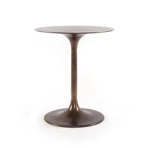 Table de bar ronde élégante avec base en piédestal évasée, finition lisse, design gain de place, support robuste pour les intérieurs modernes - Product Image 2
