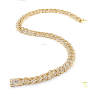 Cadena Cubana con Corte de Diamante Moissanite de Fabricación India para Uso Diario, Estilo Urbano o Fiestas, Disponible en Grandes Cantidades - Product Image 2