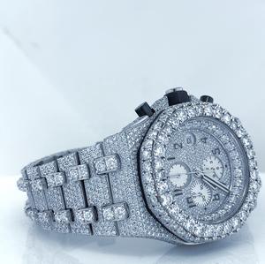 925 <b>Sterling</b> <b>Silver</b> <b>Watch</b> Vvs Moissanite Diamond <b>Watch</b> Movement Bust Down Hip Hop <b>Watches</b> - Product Image 6