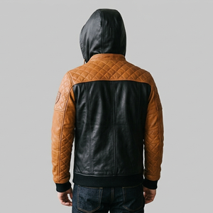 Blousons en cuir pour hommes 2025 en vente au meilleur prix – Respirants, imperméables, grandes tailles, avec logo unique – Vente en gros - Product Image 2
