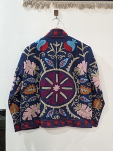 Veste en coton brodée de style chinois à col rond et manches longues, grande taille, vêtements d'extérieur pour femmes, style bohème, pour l'hiver - Product Image 3