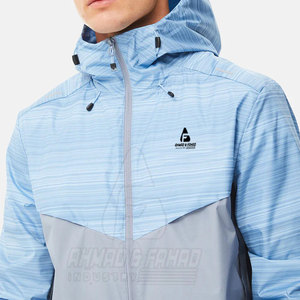 Conjunto corto de chaqueta cortavientos y pantalones cortos a juego para hombre, estilo streetwear de invierno. - Product Image 2