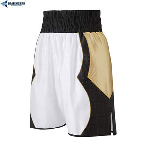 Custom Logo Men’s Boxing Shorts Lightweight Breathable Polyester Muay Thai Training Fight Shorts Wholesale - Product Image 3