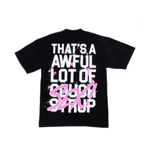 เสื้อยืดผู้ชายสีดำพิมพ์ลาย "That's a Awful Lot Sex" ผ้าฝ้าย 100% ทรงปกติ คอกลม แขนสั้น คุณภาพสูง ระบายอากาศได้ดี สไตล์วินเทจ - Product Image 3