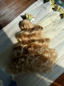 Extensiones de Cabello Humano Vietnamita Virgen, Precio de Fábrica al por Mayor, Nasa, Rubio Claro, Ondulado, Super Double Drawn, 50cm - Product Image 6
