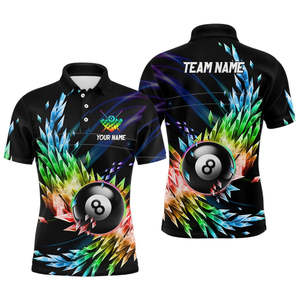 Camiseta de Polo de Snooker Personalizada de Alta Calidad para Hombre, Diseño de Polo de Billar de Manga Corta con Botones, Sublimación - Product Image 6