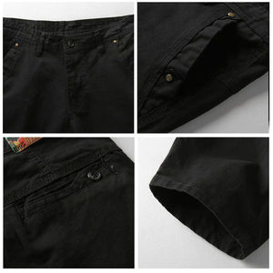 Short cargo pour homme de qualité supérieure en jean 100% coton avec 2 poches avant, une poche arrière avec bouton de ceinture, look tendance, décontracté, tissé pour homme - Product Image 6