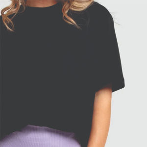 T-shirts décontractés pour femmes, coupe ajustée, 100% coton et polyester, avec logo personnalisé, vêtements d'été, nouveau design - Product Image 5