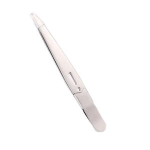 Pinzas profesionales para cejas con punta inclinada de acero inoxidable alemán para depilación de cejas y belleza - Product Image 2