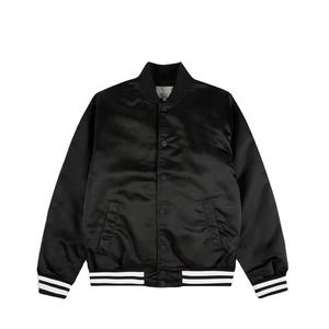 Chaqueta Bomber de satén personalizada para hombre con logotipo bordado, nombre y número, chaqueta de invierno transpirable de talla grande para hombre - Product Image 1