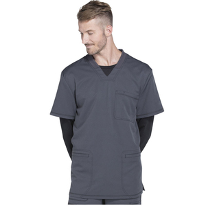 Custom <b>Sublimation</b> Print Women's Scrub Top OEM Your Brand Watercolor <b>Ink</b> Wash Design V-Neck Medical Uniform for Nurse Doctor - Product Image 1