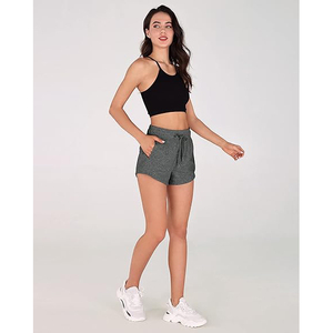 Shorts de Felpa Francesa para Mujer, Suaves y Cómodos, Casuales, con Cordón Ajustable, Cintura Alta, Corte Holgado, Antiencogimiento - Product Image 5