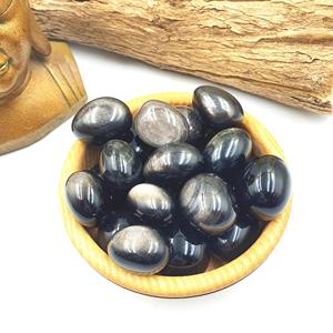 High Quality Handmade Tumbled Silver Sheen Obsidian Crystal Gemstone Eco-Friendly Sculpture Home Meditation Love Style Christmas - Product Image 3