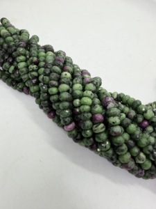 Perles Rondelles en Zoisite Rubis Naturel 8mm, Fil de 16 Pouces, Vert Rose, pour Fabrication de Bijoux, Fournisseur en Gros - Product Image 6