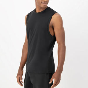 Quick Dry Men Tank <b>Top</b> <b>Low</b> Price Fashion Summer Wear Breathable Cotton Ribbed Gym Muscle Vest Plain Custom Tank <b>Top</b> - Product Image 3