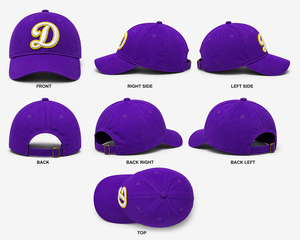Royal <b>Purple</b> D Embroidered Baseball Cap Premium 3D Letter D Snapback Cap Classic <b>Purple</b> Monogram D Cap - Product Image 6