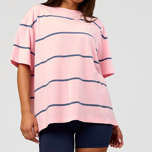 T-shirts personnalisés vintage en coton/élasthanne pour femmes, style coréen, coupe ajustée – Design uni, couleurs et tailles personnalisables - Product Image 3