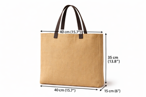 Bolsa de Playa Ecológica de Yute con Asas de Cuero, Bolsa de Compras Costera Reutilizable con Impresión Personalizada, Proveedor Mayorista - Product Image 2