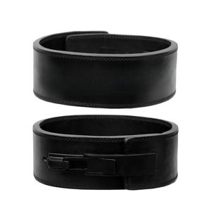 Ceinture de musculation en cuir noir et rouge avec surpiqûres contrastées, ceinture de gym robuste pour la musculation, entraînement de force du dos, ceinture de maintien lombaire - Product Image 5