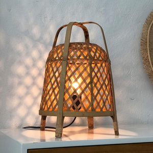 Luxury <b>bamboo</b> <b>table</b> lamps lighting accessories for home decor natural desk night light lamp - Product Image 6