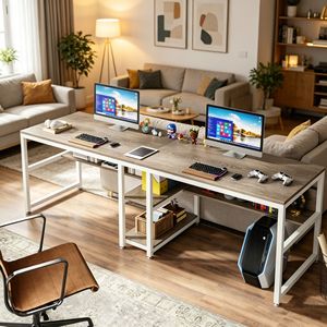 Scrivania da Ufficio Regolabile con Montaggio Facile e Supporto per Computer - Product Image 1