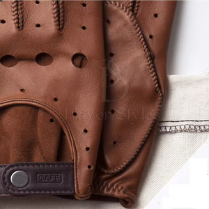 Guantes de conducción para hombre con diseño de palma antideslizante para un control superior del volante y comodidad duradera durante la conducción. - Product Image 3