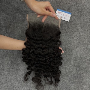 Extensions de cheveux bouclés bruts birmans de haute qualité, mèches de cheveux humains vierges birmans et vietnamiens avec closure en dentelle 6x6 - Product Image 1