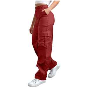 Pantalon Cargo Personnalisé avec Logo pour Hommes et Femmes, 6 Poches, Taille Élastique, Coupe Droite, Style Décontracté Streetwear, Pantalon Tendance - Product Image 2