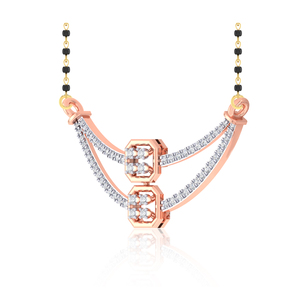 Elegant <b>Rose</b> Gold Plated 9K Yellow Gold Necklace <b>Black</b> Beaded Chain Floral Pendant Lab Grown Natural Diamond Women's Classic - Product Image 2