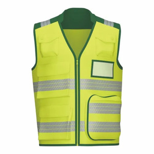 Chaleco de Seguridad Reflectante con LED de Alta Visibilidad para Hombre, con Múltiples Bolsillos, Cierre de Cremallera, Transpirable, para Trabajo al Aire Libre - Product Image 1