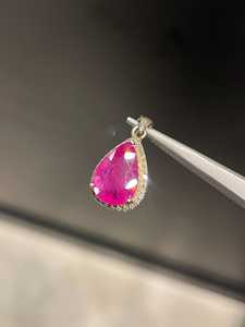 Pendentif Goutte de Rubis en Argent Sterling, Pierre de Naissance de Juillet, Bijoux pour Femme - Product Image 6