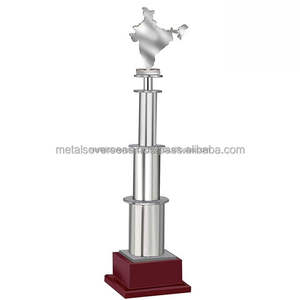 Silver Metal 39cm India <b>Map</b> Outline Trophy Premium Award Trophy for Achievements Corporate Events Sports - Product Image 6