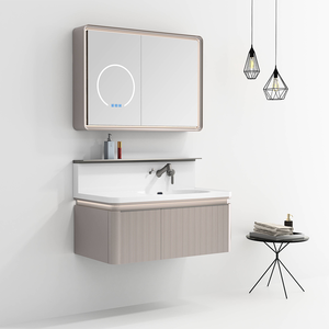 Panoon 23C ตู้ห้องน้ำหินทันสมัยกระจกติดผนังกันน้ำลิ้นชักปิดแบบนิ่มบ้านโรงแรมโรงพยาบาลบาร์บ้าน - Product Image 3